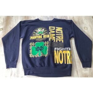 Vintage Notre Dame Fighting Irish Sweatshirt Tultex XL Graphic Print